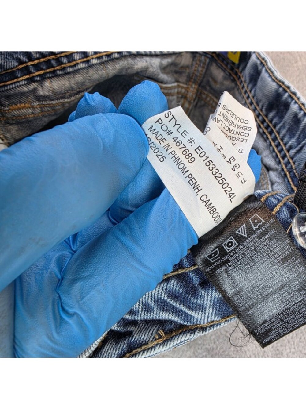Empyre Jeans Youth 27 Blue Straight Loose Skate Adjustable Waist 100% Cotton - Picture 11 of 13